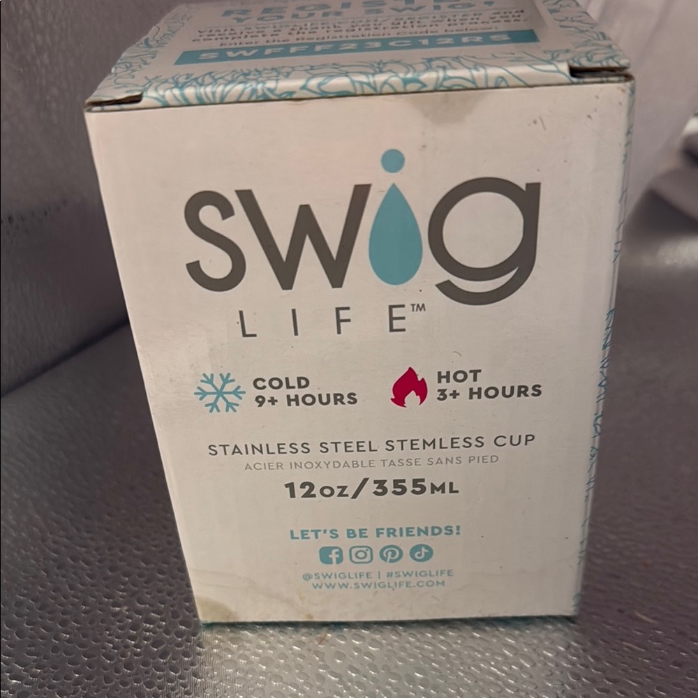 Swig Life Stainless Steel Stemless Cup - White